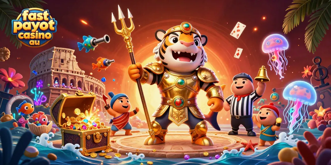 Join the excitement at fast payout casino au for instant winnings in a vibrant underwater scene.